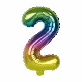 Load image into Gallery viewer, Rainbow Number Foil Balloons #2 - 66cm
