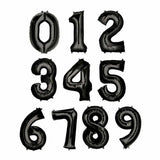Load image into Gallery viewer, Black Number Foil Balloon #0 - 66cm
