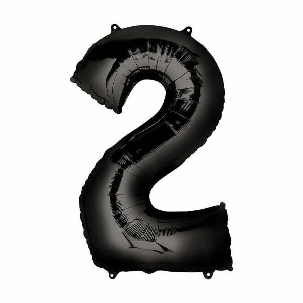 Black Number Foil Balloon #2 - 66cm
