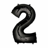 Load image into Gallery viewer, Black Number Foil Balloon #2 - 66cm