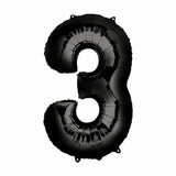 Load image into Gallery viewer, Black Number Foil Balloon #3 - 66cm
