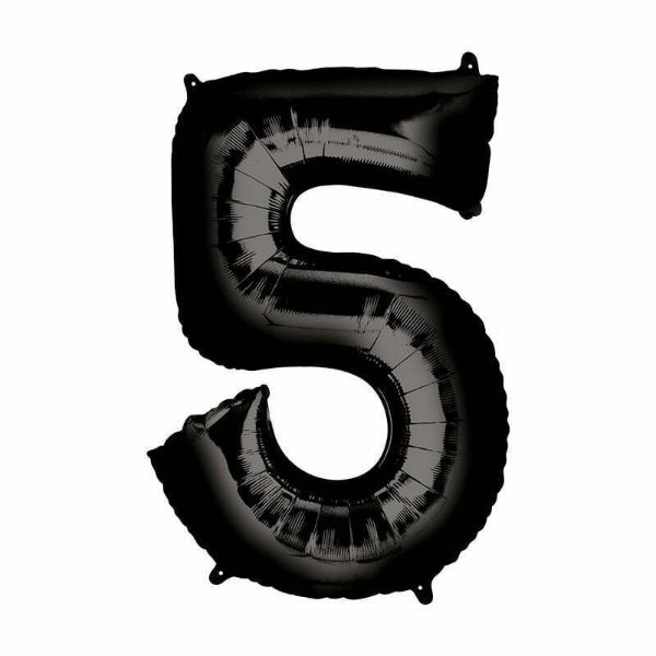Black Number Foil Balloon #5 - 66cm