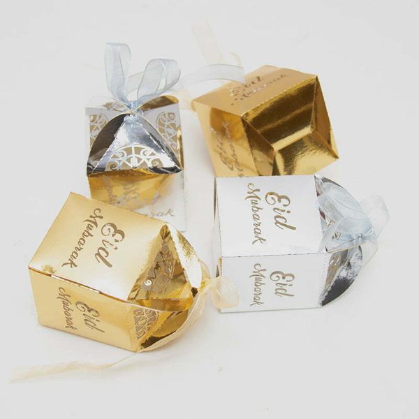 4 Pack Gold & Silver Eid Mubarak Candy Box