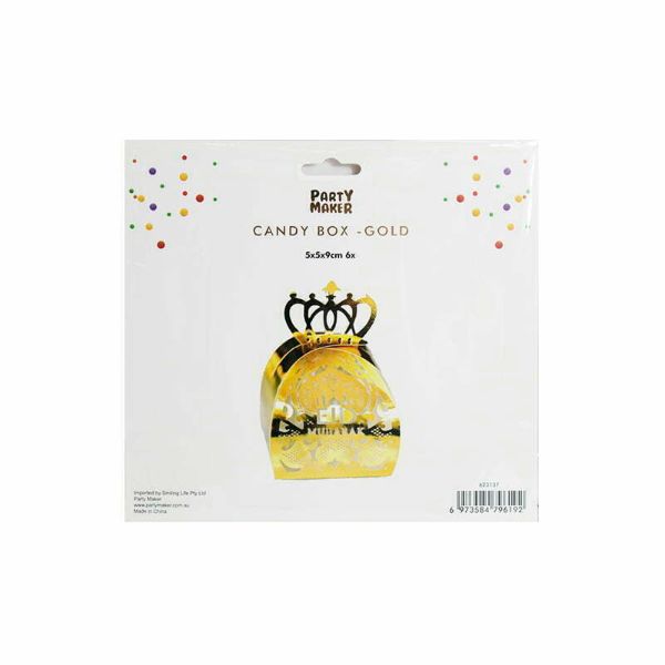 6 Pack Gold Candy Box