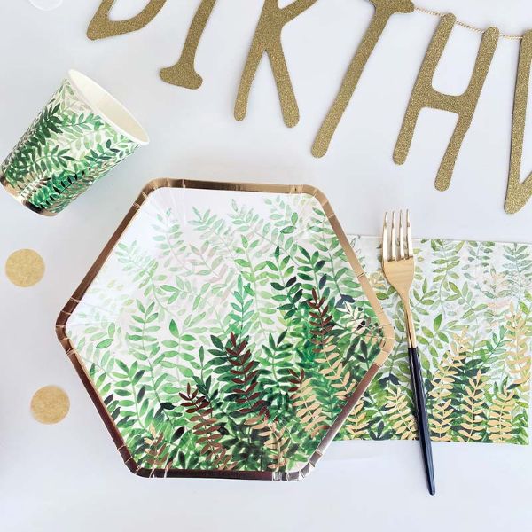 8 Pack Leaf Plate - 22cm