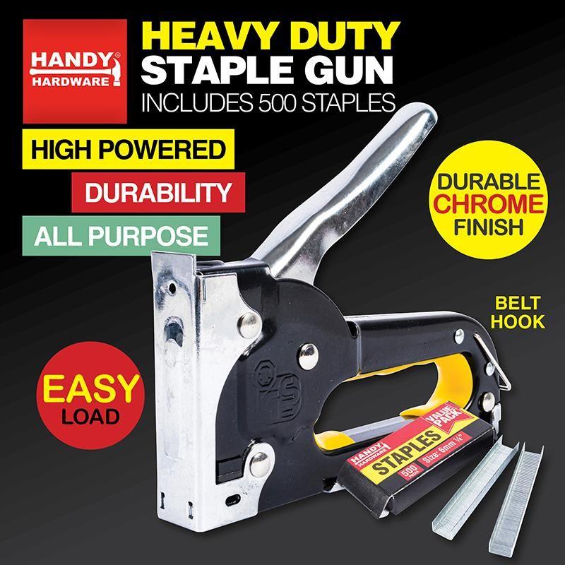 Heavy Duty Staple Gun with 500 Staples
