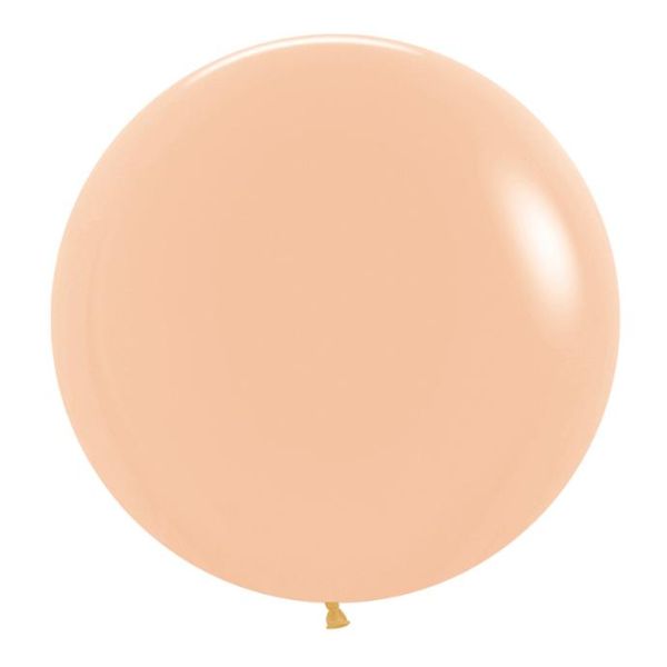 2 Pack Matte Peach Round Latex Balloons - 60cm