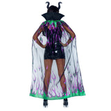 Load image into Gallery viewer, 2 Piece Glitter Flame Cape And Horn Headband