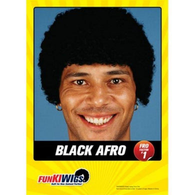 Mens Black Afro Fro Factor 1 Wig - The Base Warehouse