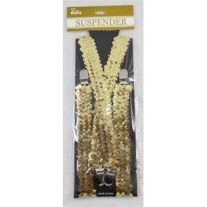 Gold Sequin Suspenders - 70cm