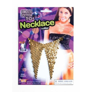 Womens Gold Disco Necklace - The Base Warehouse
