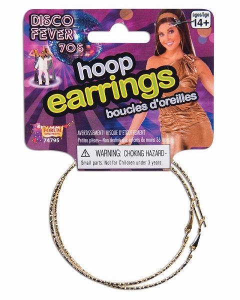 2 Piece 1970s Gold Hoop Earrings - The Base Warehouse