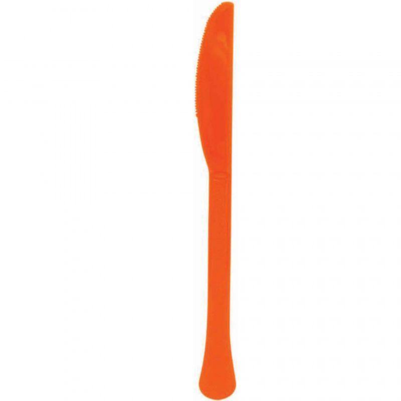 20 Pack Heavy Weight Orange Knives - The Base Warehouse