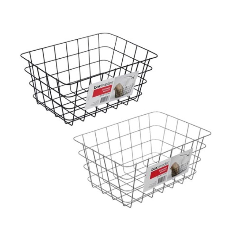 Wire Storage Basket - 30cm x 22cm x 13.5cm