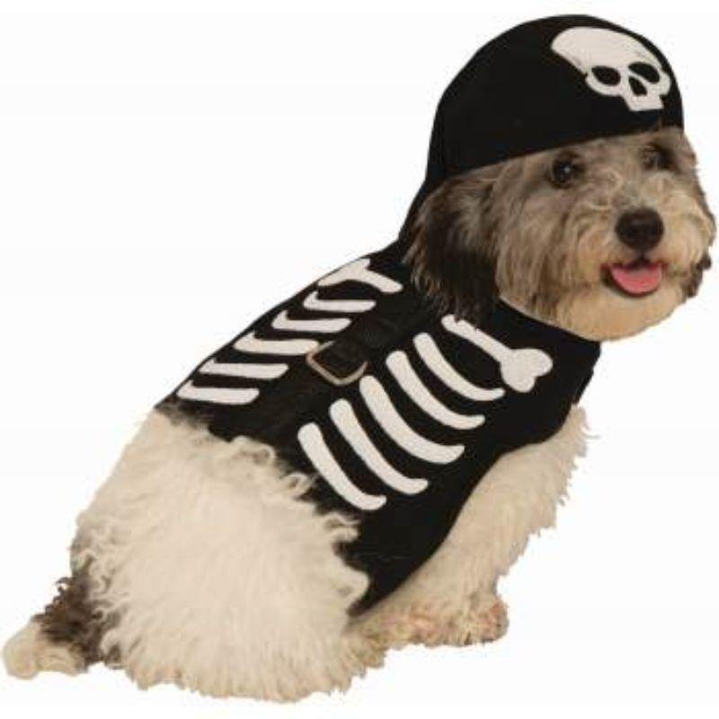 Pet Black Skeleton Harness Costume - S - The Base Warehouse