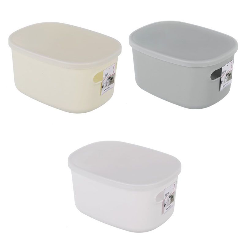 Levi Storage Container with Lid - 23.5cm x 17.5cm x 12cm