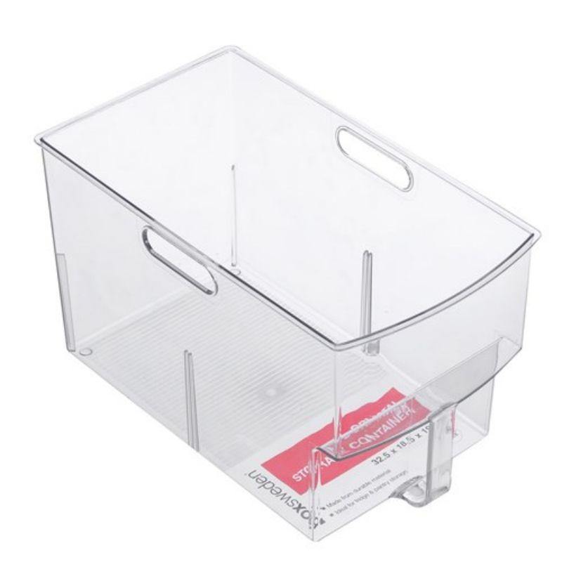 Crystal Storage Bin with Handle - 32.5cm x 18.5cm x 19cm