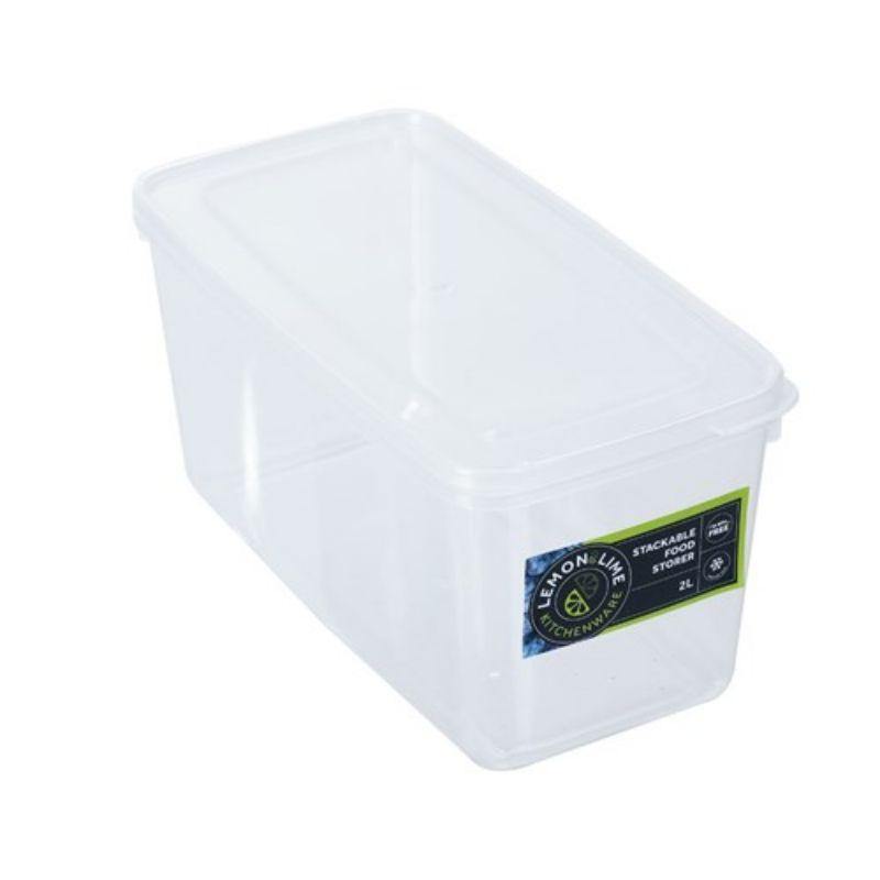 Keep Fresh Stackable Food Storer - 2L - 23cm x 11.5cm x 11.5cm - The Base Warehouse