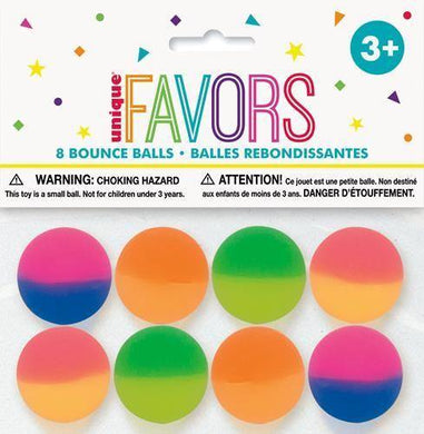 8 Pack Two-Tone Bounce Balls - 3cm - The Base Warehouse