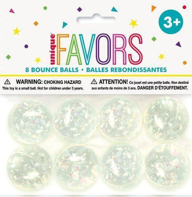 8 Pack Iridescent Bounce Balls - 3cm - The Base Warehouse