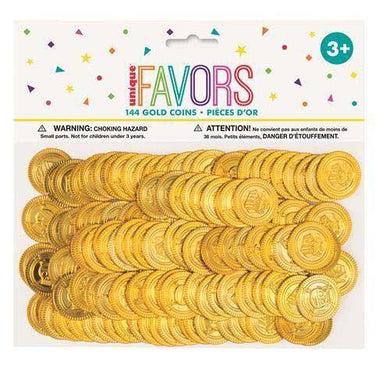 144 Pack Treasure Gold Coins - The Base Warehouse