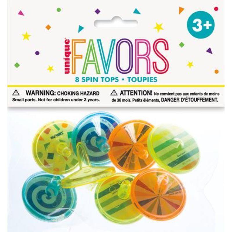 8 Pack Spin Tops - The Base Warehouse