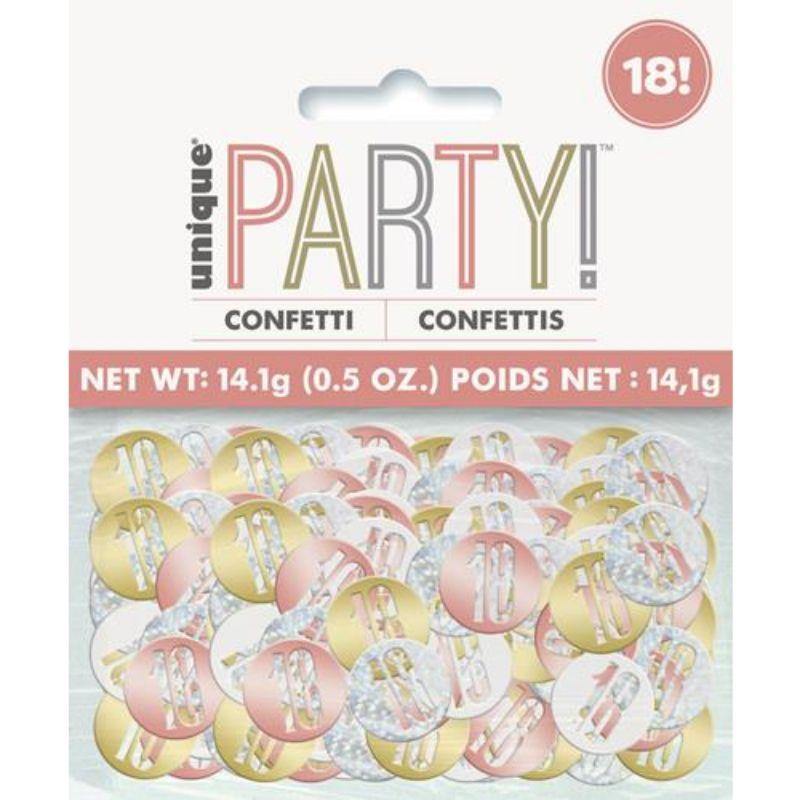 Rose Gold 18 Foil Confetti - 14g - The Base Warehouse