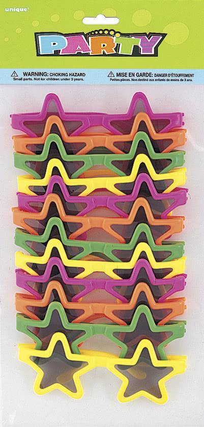12 Pack Star Style Sunglasses - The Base Warehouse