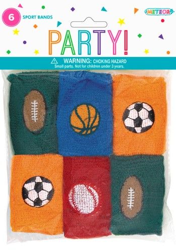 6 Pack Sport Wrist Bands