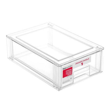 Crystal Stackable Organiser Drawer - 32cm x 21cm x 10.5cm - The Base Warehouse