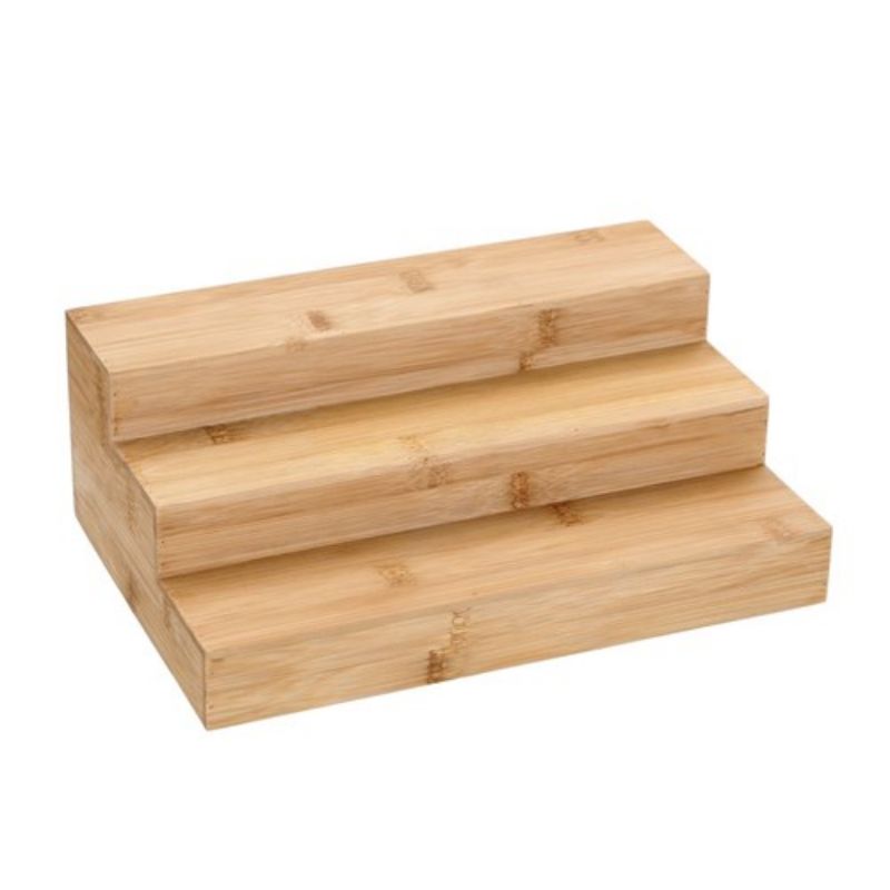 3 Tier Bamboo Shelf - 30.5cm x 19.5cm x 11cm