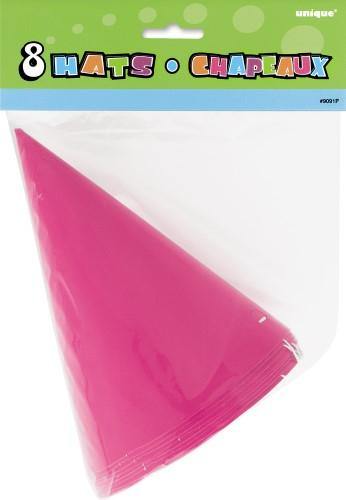 8 Pack Pink Party Hats