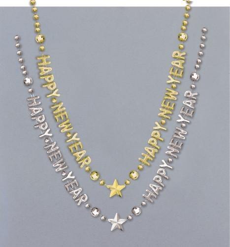 Happy New Years Beads - 71cm - The Base Warehouse