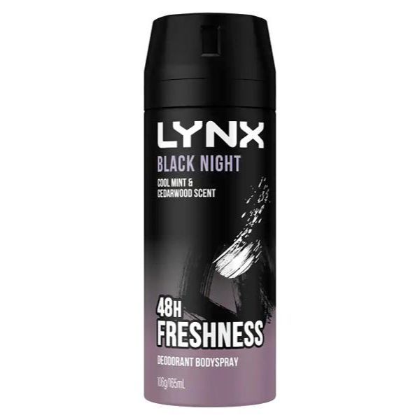 Lynx Deodorant Black Night Dark - 165m