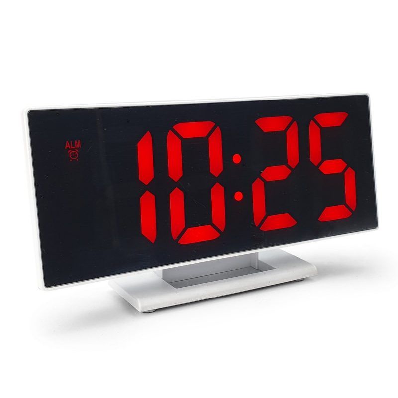LCD Mirror Table Clock - 18.5cm x 9.5cmn x 4.2cm