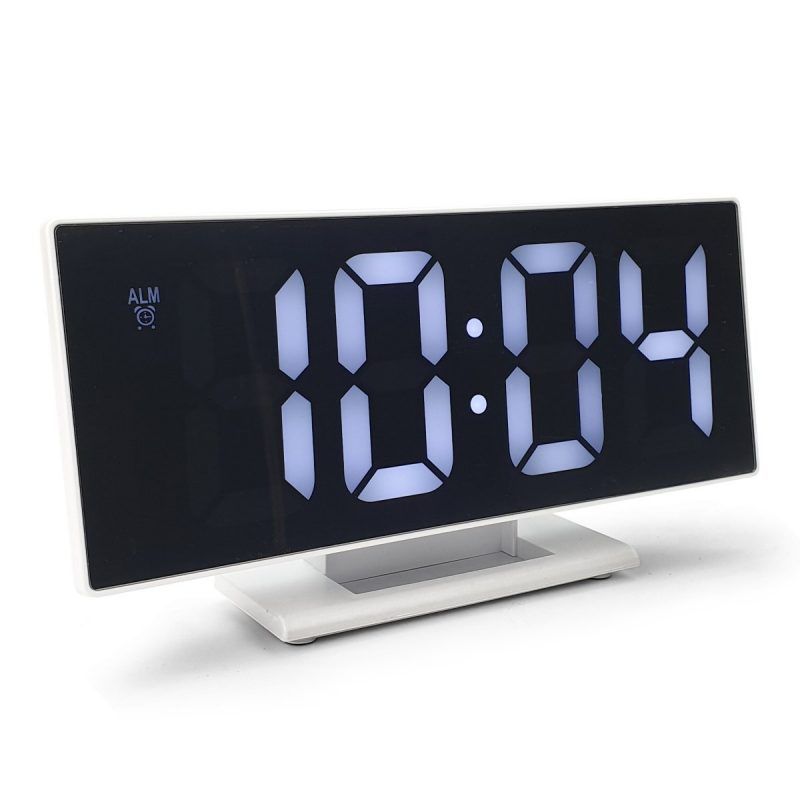LCD Mirror Table Clock - 18.5cm x 9.5cmn x 4.2cm