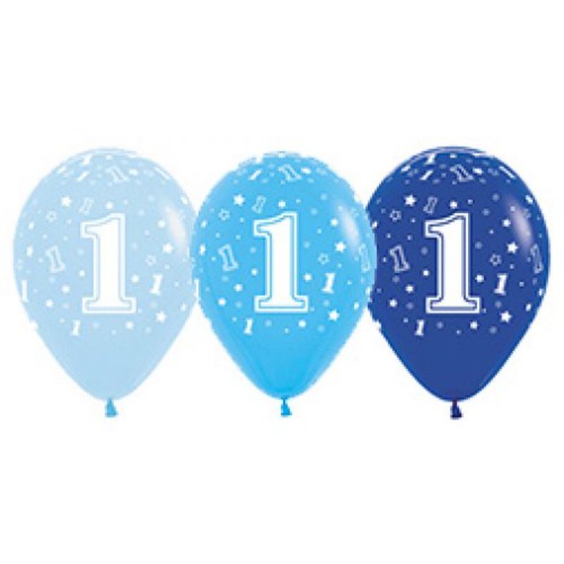 Fashion Blues Sempertex Printed 1 Latex Balloon - 30cm