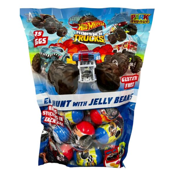 15 Pack Hot Wheel Gluten Free Egg Hunt With Jelly Beans