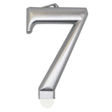 Load image into Gallery viewer, Metallic Silver Numerical Birthday Candle 7 - 8cm
