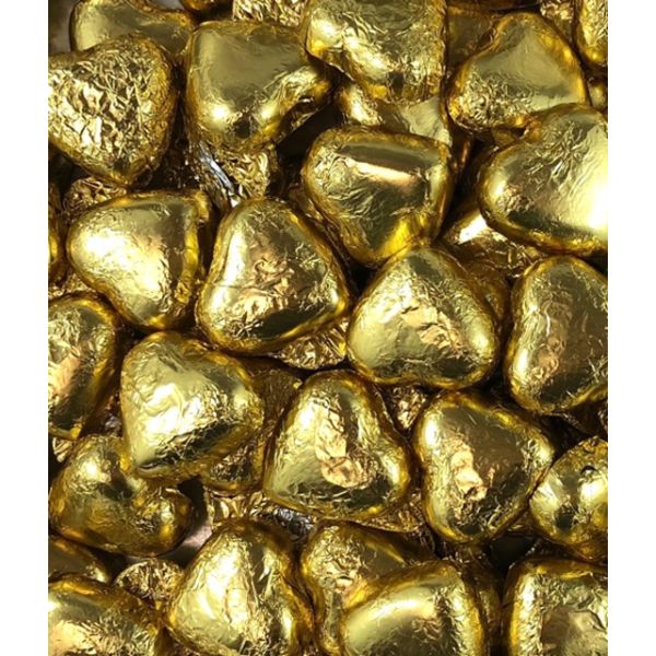 Gold Chocolate Hearts - 1kg