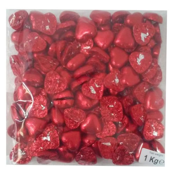 Red Chocolate Hearts - 1kg