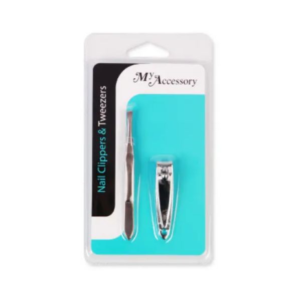 2 Pack Nail Clipper & Tweezer