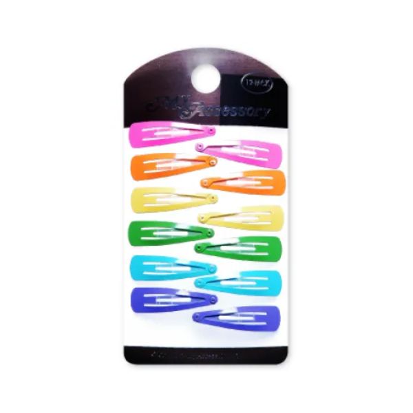 12 Pack Bright Fruity Colours Sleepie Hair Clip