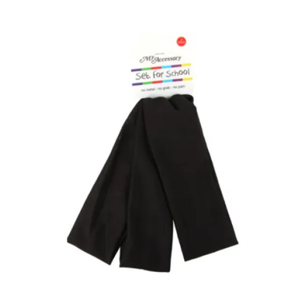 3 Pack School Black Headbands
