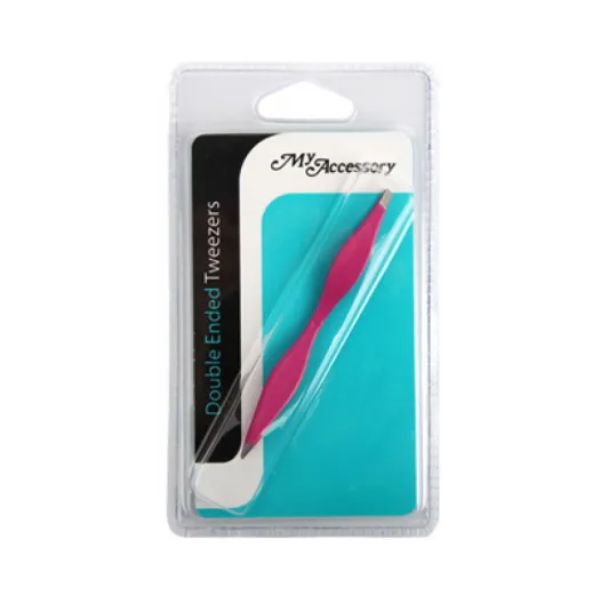 Hot Pink Double Ended Tweezers