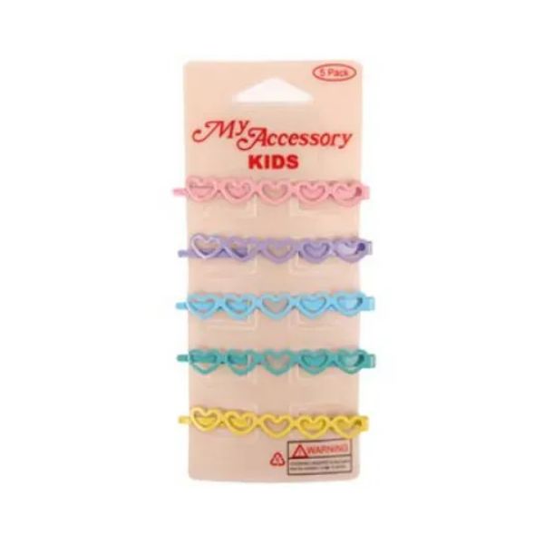5 Pack Kids Multi Heart Slides
