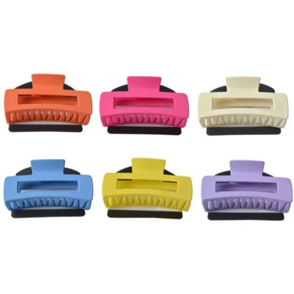 Melrose Rectangle Bright Matte Rubber Clip - 10.5cm