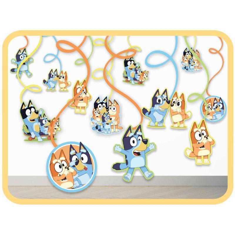 12 Pack Bluey Hanging Spiral Decorations