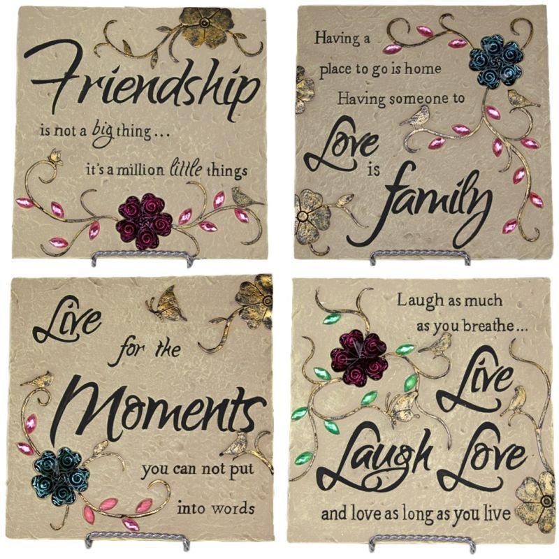 Garden Plaque with Inspirational Wording - 20cm