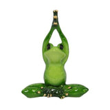 Load image into Gallery viewer, Green Marble Yoga Frog Figurine